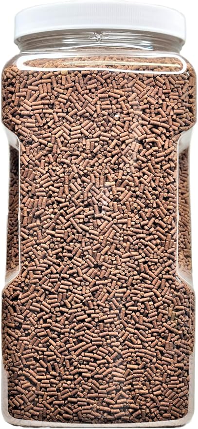 Aquatic Foods Inc. Shrimp Pellets, 40% Protein Sinking 1/16" x 3/8" Pellets for Shrimp, Snails, Crabs, Catfish, Plecos for All Tropical Fish, by Zeigler…2-lb 6oz Med Jar