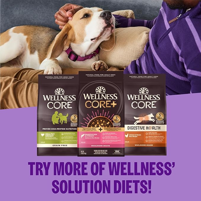 Wellness CORE Dry Dog Food, Small Breed, Grain-Free, High Protein, Natural, Healthy Weight Turkey & Chicken Recipe, (12-Pound Bag)