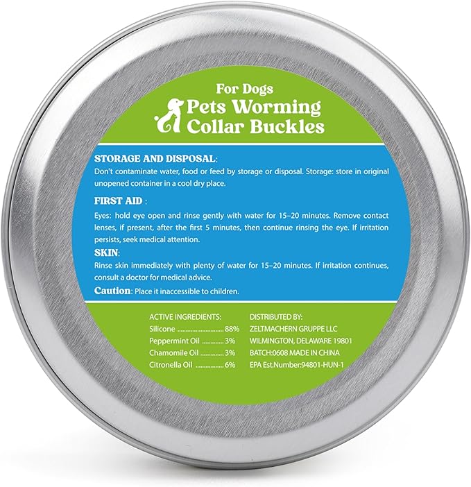 Natural Dog Tag for Flea & Tick Prevention – Waterproof Collar Pendant 2Pack with 4 Extra Refills, Safe for All Breeds, Collar Not Included,Green