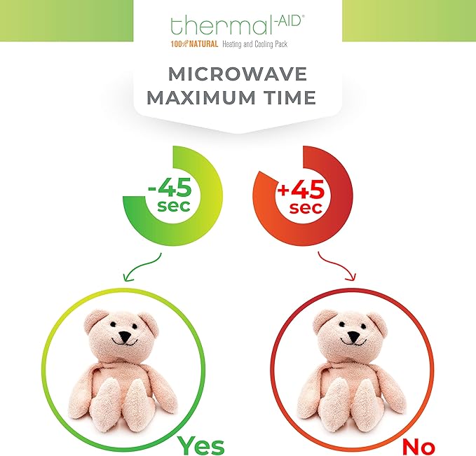 Thermal-Aid® (Bella The Pink Bear) – Washable Heating Pad & Ice Pack – Plush Hot/Cold Pack with Natural Corn Filling – Reusable Comfort