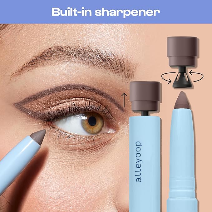 ALLEYOOP 11th Hour Cream Eye Shadow Sticks - Charcolit (Shimmer) - Award-winning Eyeshadow Stick - Smudge-Proof and Crease Proof for Over 11 Hours - Easy-To-Apply and Compact for Travel, 0.05 Oz