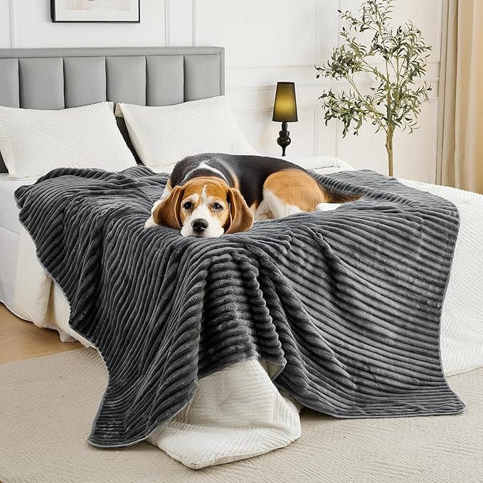 Flannel Washable Pee Pad for Dogs - 2 Pack Reusable Dog Pee Pads Extra Large, Fast Absorb Pet Playpen Mat with Non-Slip Back, Waterproof Puppy Training Pad. (Dark Grey, 48" X 48")