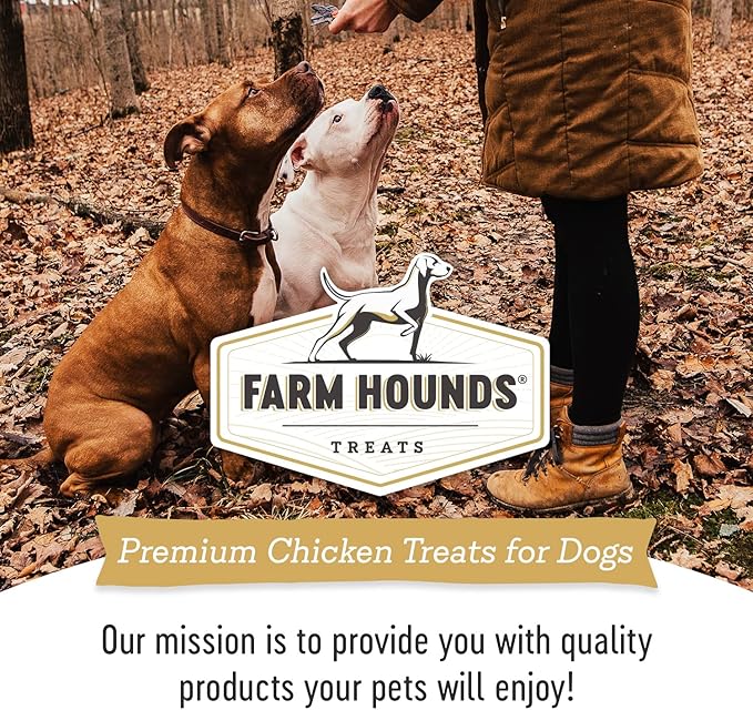 Farm Hounds - Chicken Trainers - Premium Natural Jerky for Dogs - 100% Humanely Raised Chicken - Easy-Break - Great for Training & Treats - No Added Fillers - Made in USA - 4.5oz - 2 Pack