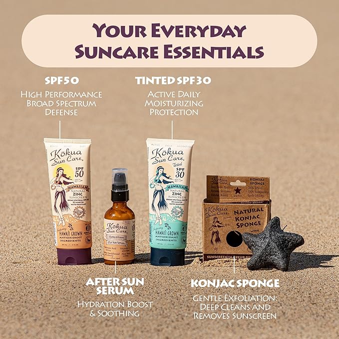 Kokua Sun Care Hawaiian Reef Safe SPF 30 | Zinc Oxide | Tinted Mineral for Face & Body | Sun Protection | Water Resistant | Chemical Free | Natural Ingredients