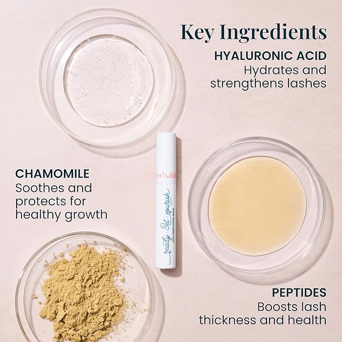 FlutterHabit Ready, Set, Nourish Lash Conditioning Serum - Lash Conditioner For Thicker & Fuller Lashes - Eyelash Serum for Women - Peptide Formula Lash Serum for Fuller Lashes - 3ML