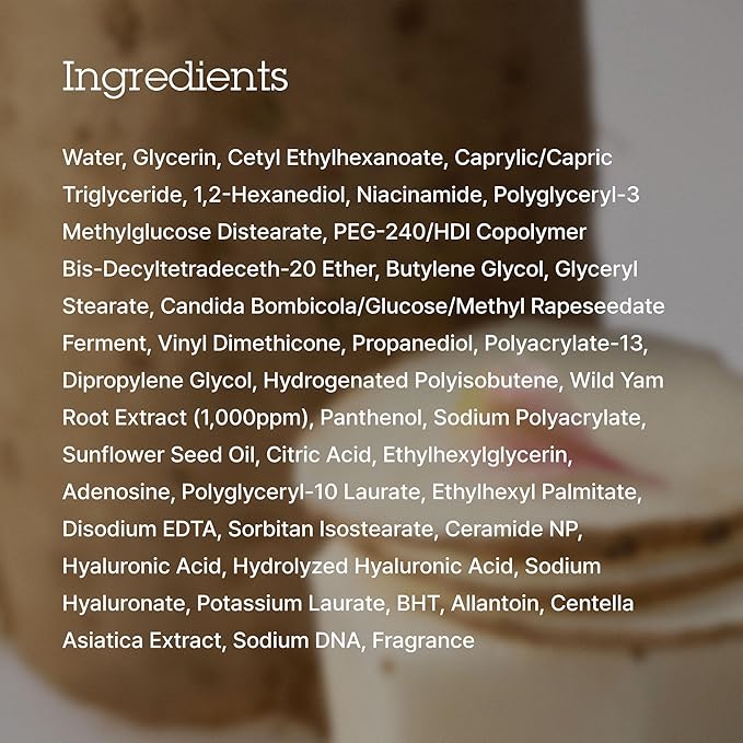 BLITHE Pressed Serum 68.79% Wild Yam Moisturizing Serum with Cream Texture for Women, Vegan Mucin Safe for Sensitive Skin, Korean Skincare 1.68 Fl Oz