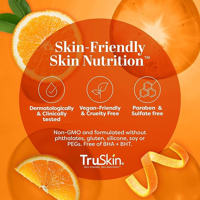 TruSkin Vitamin C Serum for Face – Anti Aging Face Serum with Hyaluronic Acid & Vitamin E – Brightening Formula for Improving Appearance of Dark Spots, Fine Lines & Wrinkles – All Skin Types, 2 Fl Oz