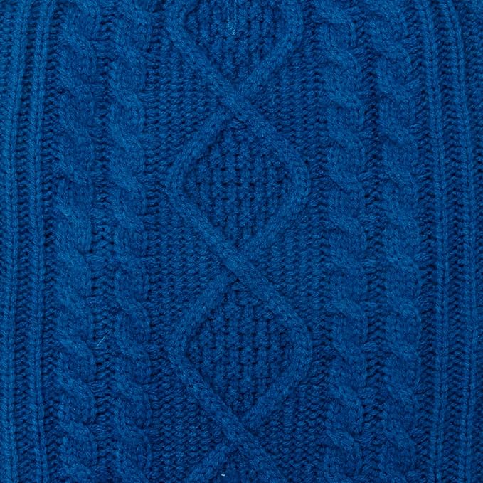 BINGPET Thermal Knitted Dog Sweater for Small Medium Large Dogs,Winter Dog Cat Coat Warm Sweartershirts Outfits,Classic Cable Knit Turtleneck Pullover Dog Jumper Coat Warm Sweartershirts(Blue,XS)