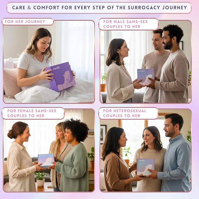 Surrogacy Care Package - Transfer Day Gift for Surrogate Mother & Intended Parents with Pineapple Lip Balm, Bracelet, Mug, Lucky Socks & Tea - Gestational Carrier Gift - 5 Items