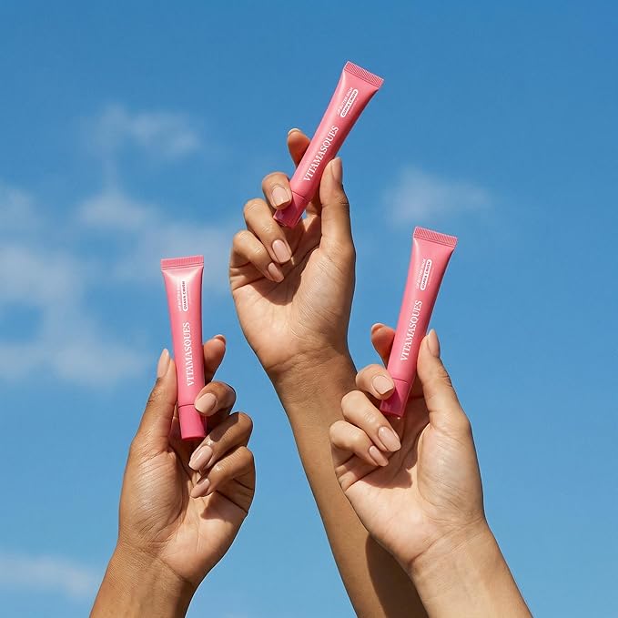 Vitamasques Lip Butter Balm - Guava Crush, Korean Lip Balm - Peptide Lip Treatment - Lips Balm Hydrating - Light Tinted Lips balm - Made in Korea - 0.33 fl.oz