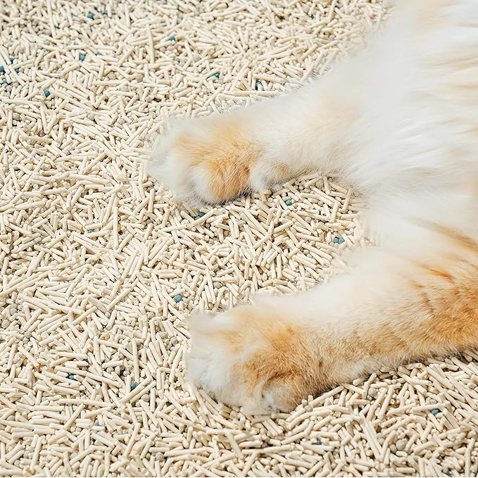 Michu Mixed Tofu Cat Litter Lite 5.5Lb/6L – Flushable, Eco-Friendly & Odor Control (4 Packs)