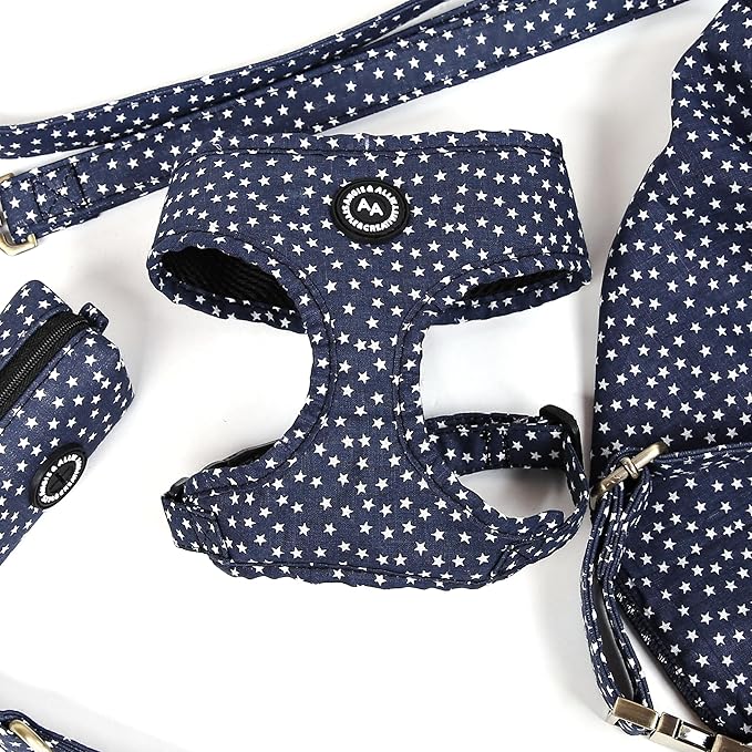 Angie and Allie Organic Cotton Dog Harness,No Pull Pet Harness with Leash D-Ring,Adjustable Soft Padded Dog Vest,Comfortable,Sustainable,Breathable and Stylish for Your Canine Companion