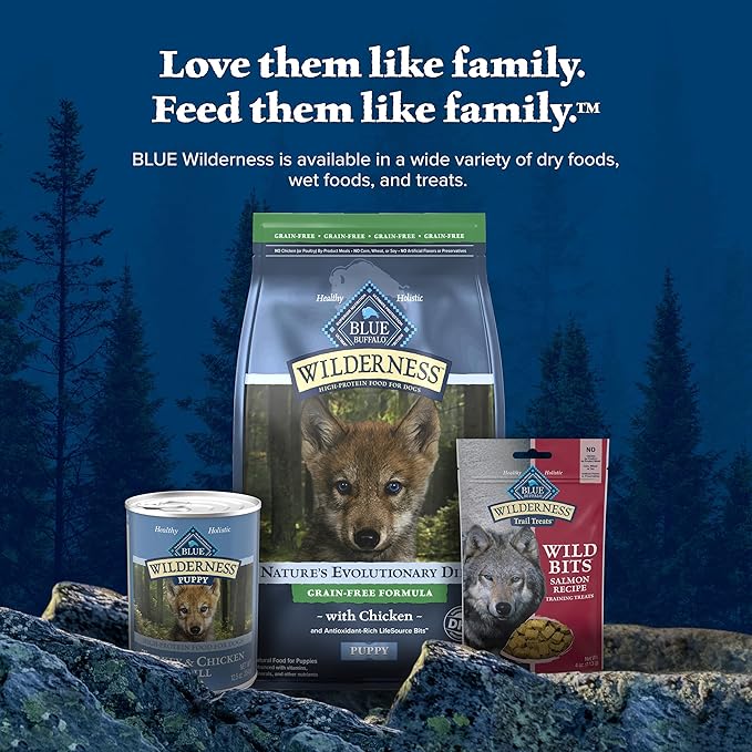 Blue Buffalo Wilderness Puppy High-Protein Dry Dog Food with Real Chicken, Grain-Free, Made in the USA with Natural Ingredients, Chicken, 4.5-lb Bag