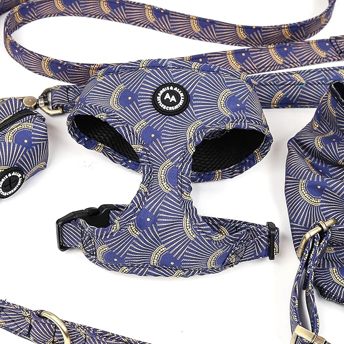Angie and Allie Organic Cotton Dog Harness,No Pull Pet Harness with Leash D-Ring,Adjustable Soft Padded Dog Vest,Comfortable,Sustainable,Breathable and Stylish for Your Canine Companion