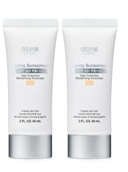 Sunscreen (Beige, White) SPF 50+ PA+++, High Protection Moisturizing sun Cream 2 fl.oz.(60ml) x 2pack (Beige)