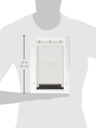 PetSafe Plastic Pet Door - Easy Install for Wood, PVC Metal & Paneled Doors - Rust-Free Plastic Frame - Flap Dimensions 5 1/4" W x 8 1/8" H - for Small Pets Weighing Up to 15 Lb