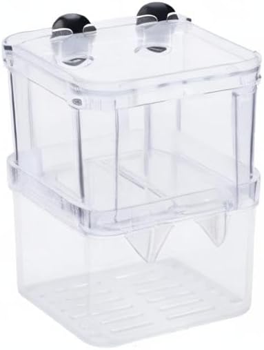 Aquarium Fish Breeder Box Plastic Fish Isolation Breeding Box Hatching Incubator Box for Baby Fish Shrimp Clownfish Guppy （S）
