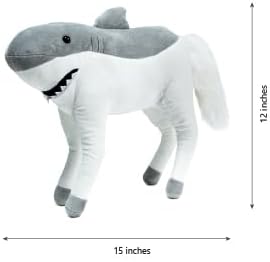 Randimals Plush Toy Stuffed Animal Mix - Horse & Shark Hybrid Stuffed Animals for Girls & Boys - Huggable & Soft Animal Characters Cute Plushies - Unique Toys for Discovery & Adventure
