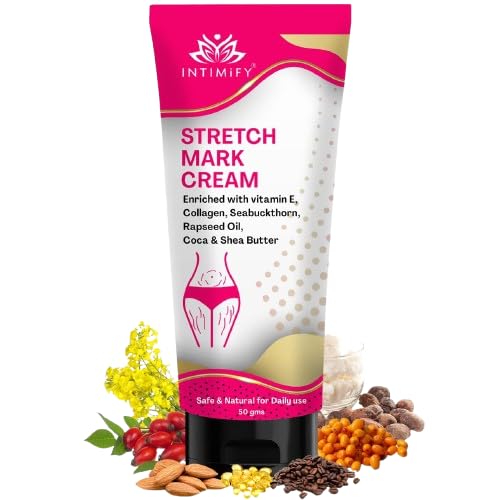 INTIIMIFY'S Stretch Mark Removal Cream for Women, Maternity Skin Care Lotion for Pregnancy & Postpartum, Reduces Marks & Scars – 50g (Pack of 1)