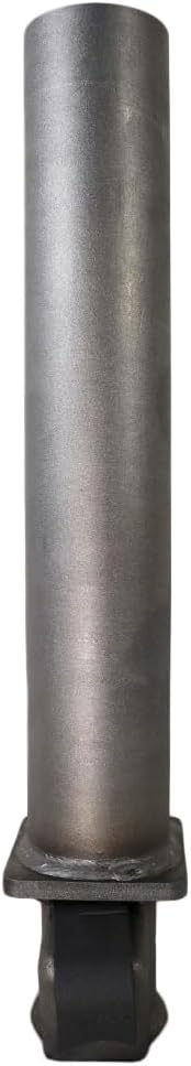 Shocker Replacement Gooseneck Stem & Demco Coupler for 2-5/16" Ball - Round 4" Straight Pin - Raw Steel - 30,000 lbs - Adjustable