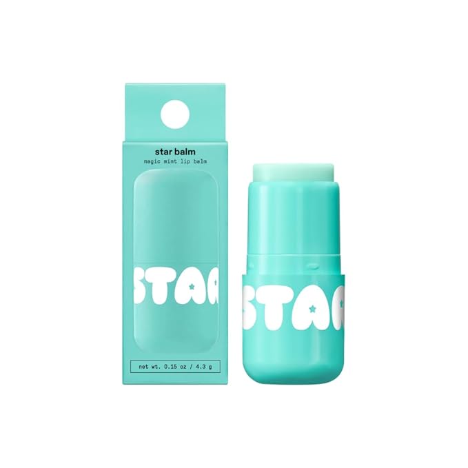 Starface Star Balm Magic Mint, Hydrating Lip Moisturizer with Shea Butter, Cocoa Butter, and Coconut Oil, Creamy Mint Flavor, (0.15 oz)