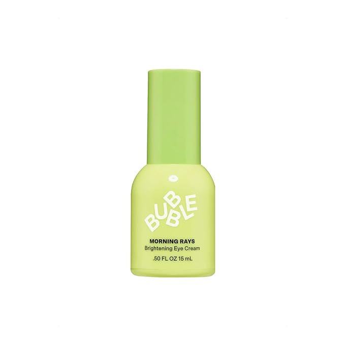 Bubble Skincare Morning Rays Brightening Eye Cream - Vitamin C Under Eye Cream for Dark Circles & Puffiness - Enriched with Green Tea Extract to Calm, Protect & Soothe Skin (15ml)