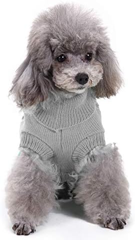 Warm Classic Turtleneck Pet Sweater - Cute Winter Coat for Small, Medium & Large Dogs & Cats - Christmas Sweater for Girls & Boys