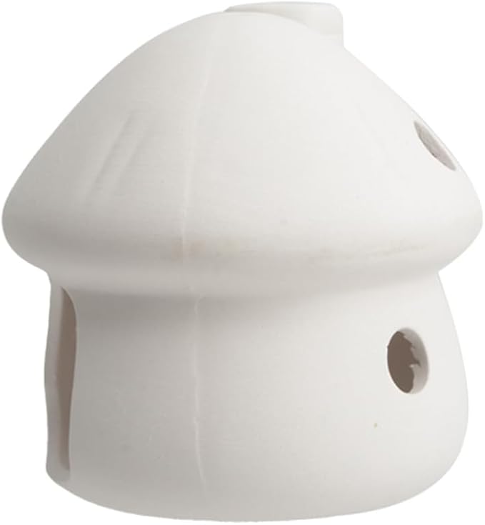 YXQ Aquarium Decorations Ceramic Mushroom House for Fish Tank Landscape to Small Shrimp/Goldfishes Hiding Rest and Breed (White)