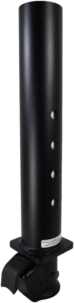 Shocker Replacement Gooseneck Stem & Demco Coupler for 2-5/16" Ball - Round 4" Straight Pin - Black - 30,000 lbs - Adjustable