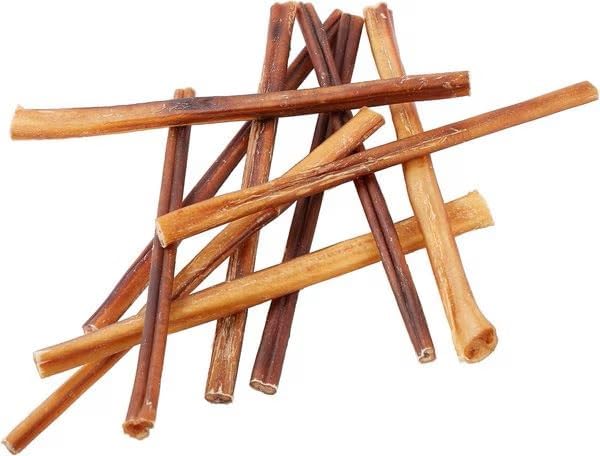 Supreme 12-inch Standard Bully Sticks by Sancho and Lola’s (10 Pack) All-Natural, Long-Lasting Dog Chew Treats - Free-Range, Grass-Fed Beef - Low Odor
