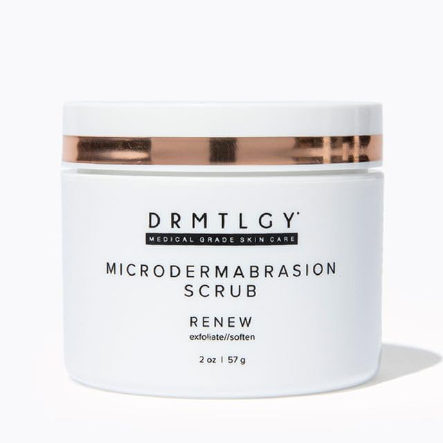 DRMTLGY Microdermabrasion Scrub – Gentle Facial Exfoliating Scrub to Smooth & Polish Skin – Face Exfoliator for Dull, Rough Texture – Pumice Exfoliant – 2 oz