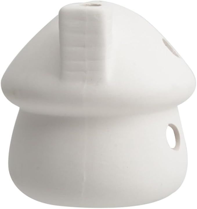 YXQ Aquarium Decorations Ceramic Mushroom House for Fish Tank Landscape to Small Shrimp/Goldfishes Hiding Rest and Breed (White)