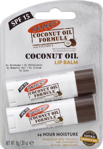 Palmer's Coconut Oil Formula Lip Balm Duo, All-Day Moisturization, Hydrates Dry, Cracked Lips, 2 Count (Pack of 2)