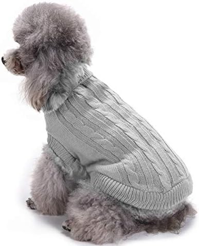Dog Sweater, Warm Dog Sweaters for Small Dogs Medium Large Dogs, Cute Winter Classic Turtleneck Pet Sweater Cat Sweater Dog Clothes Coat Dog Christmas Sweaters for Girls Boys Dog Puppy Cat