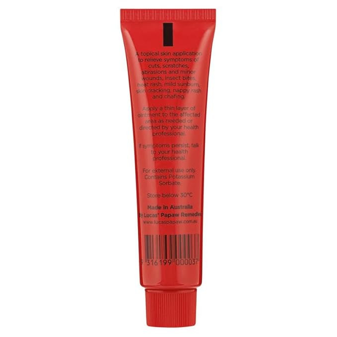 Lucas Papaw Ointment 25g - Soothing Lip and Skin Healing Balm with Fresh Fermented Carica Papaya, Natural Ingredients, Suitable for All Skin Types - Made in Australia