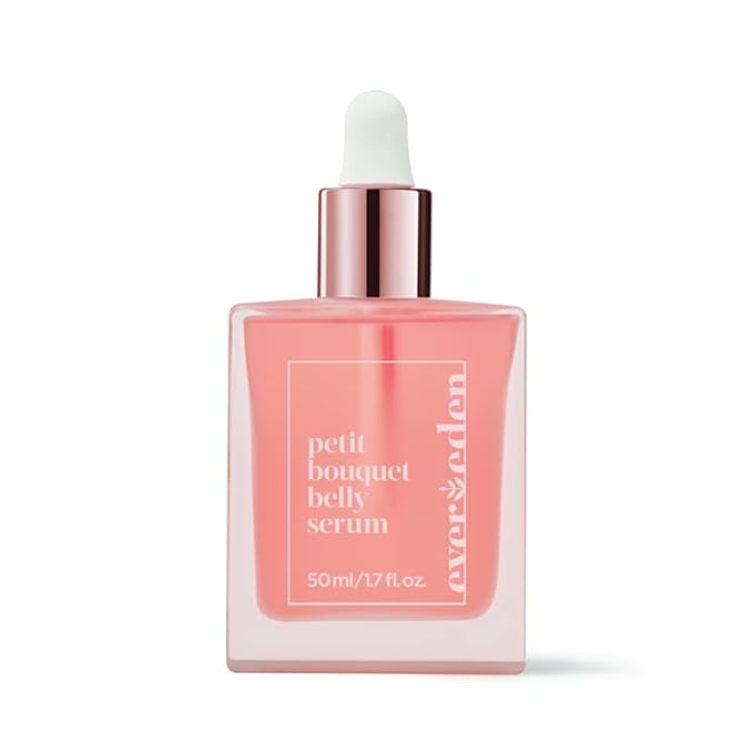 Evereden Petit Bouquet Belly Serum, 1.7 fl oz. | Clean & Vegan Women's Belly Oil for Pregnancy and Postpartum Maternity Skincare | Non-Toxic Stretch Mark Oil | Valentine Gifts for Women