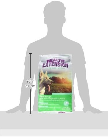 Health Extension Grain Free Duck & Sweet Potato Dry Dog Food - 30+ Superfoods and Probiotics for All Life Stages (10lb)