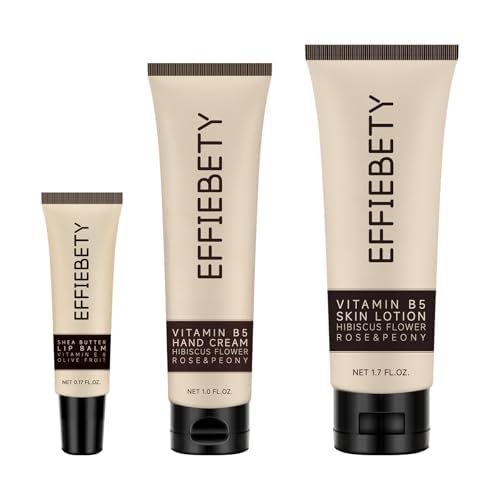 3-in-1 Skin Care Gift Set: Ultra Hydrating Body Lotion, Nourishing Hand Cream & Restoring Lip Balm, with Shea Butter, Coconut Oil & Aloe Vera, For All Skin Types, Daily Moisturizer Combo