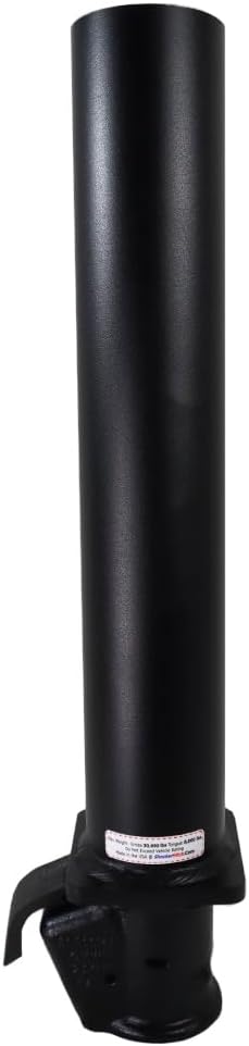 Shocker Replacement Gooseneck Stem & Demco Coupler for 2-5/16" Ball - Round 4" Blank (No Pin Hole) - Black - 30,000 lbs - Adjustable