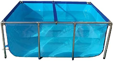 Folding Indoor Fish Pond Aquarium - Durable Steel Frame, PVC Liners, Clear Viewing Panel for Goldfish Breeding, Outdoor Water Tank & Garden Use