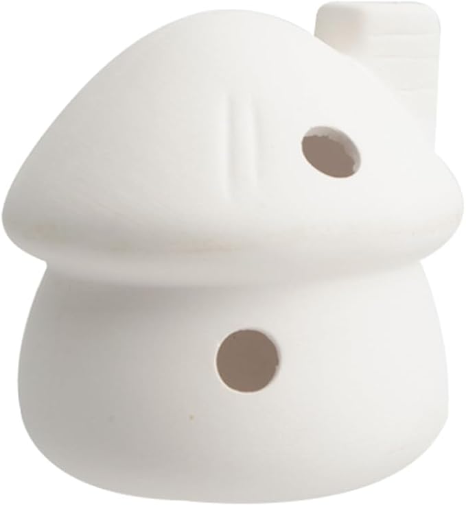 YXQ Aquarium Decorations Ceramic Mushroom House for Fish Tank Landscape to Small Shrimp/Goldfishes Hiding Rest and Breed (White)