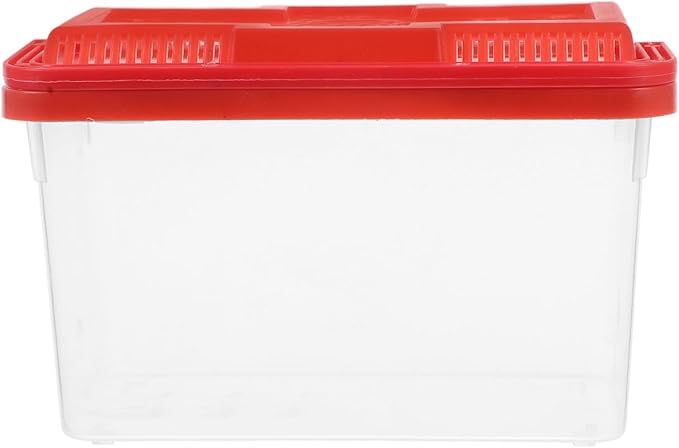 Betta Fish Tank Portable Reptile Terrarium Plastic Turtle Carrier Easy Maintenance Aquarium Breeding Box for Small Pets and Tortoises Travel Friendly Design