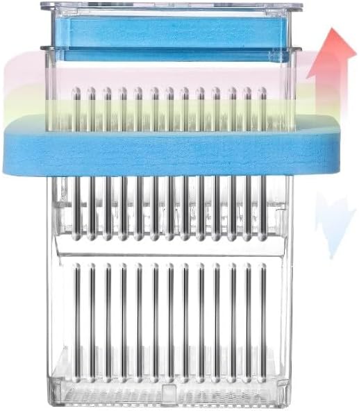 4-Layer Detachable Acrylic Fish Hatchery Box, Floating Breeder & Isolation Tank with Mesh Panels (Blue,Dual Box)