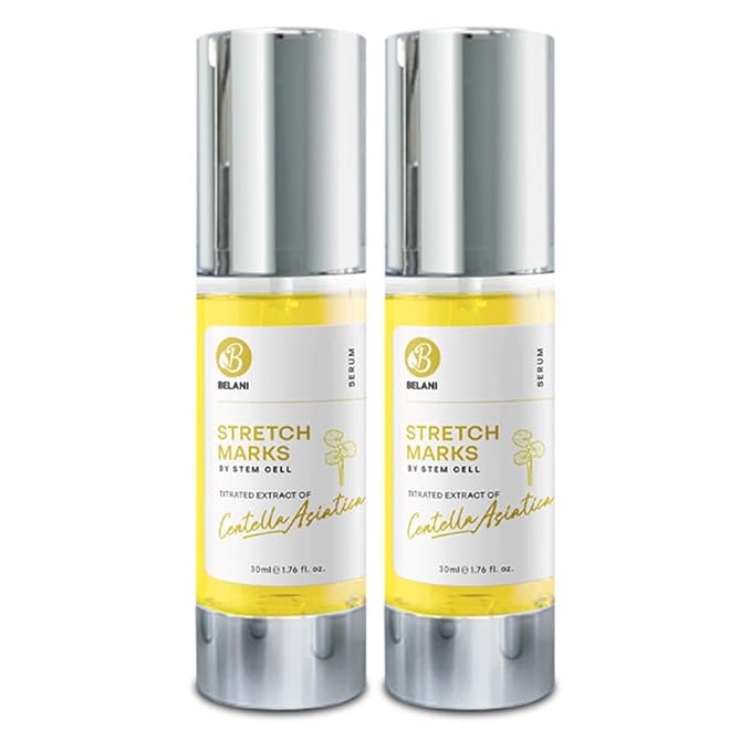 Belani Stretch Marks, Regenerates Damaged Skin Cells, for Scars, Stretch Marks, Sensitive Skin, All Skin Types, Dermatologist Recommended, Non-Comedogenic, 1.01 Oz (Set 2)