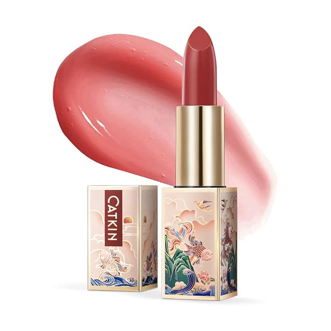 CATKIN Lip Balm Color Tinted Lip Stain Ultra Hydrating Moistrurizer Lip Care with Vitamin E Nourishing For Cracked & Dry Lips 0.12 oz C05 Dusty Rose