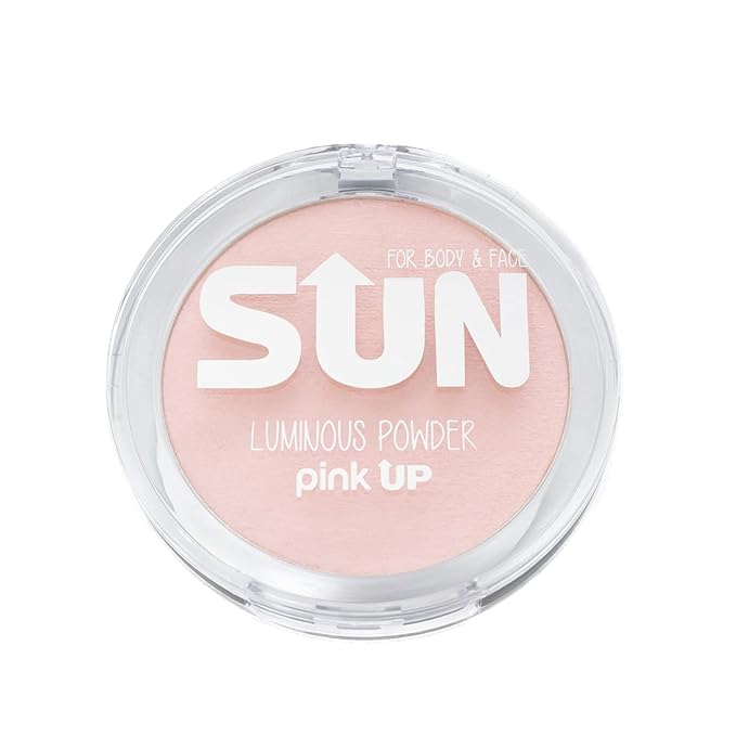 Pink Up | Luminous Powder| Highlighter | Enhances glow & defines features | Light-reflecting finish for radiant skin | Highlighter makeup | Makeup | Silky texture | Sparkle | Model PKIP05