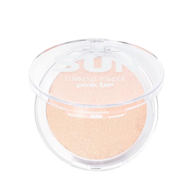 Pink Up | Luminous Powder |Highlighter | Enhances glow & defines features | Light-reflecting finish for radiant skin | Highlighter makeup | Makeup | Silky texture | Shine | Model PKIP08