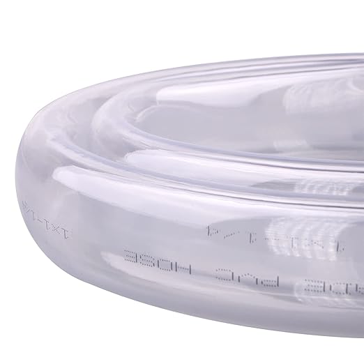 DERNORD PVC Tubing 1"ID X 1 1/4"OD Flexible Clear Vinyl Hose 5 Feet for Food Grade