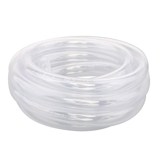 DERNORD PVC Tubing 5/8"ID X 13/16"OD Flexible Clear Vinyl Hose 10 Feet for Food Grade