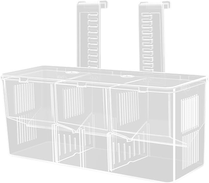 FishTanks Hatchery Incubator Aquarium Small Breeding Box Clear Breeder Isolation Hatching Box with Hook